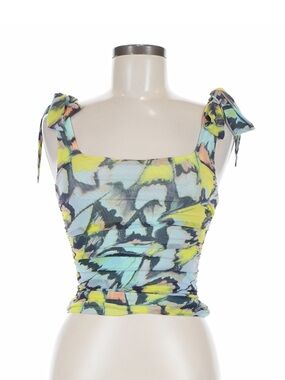 Free People Ruched Tie-Shoulder Top